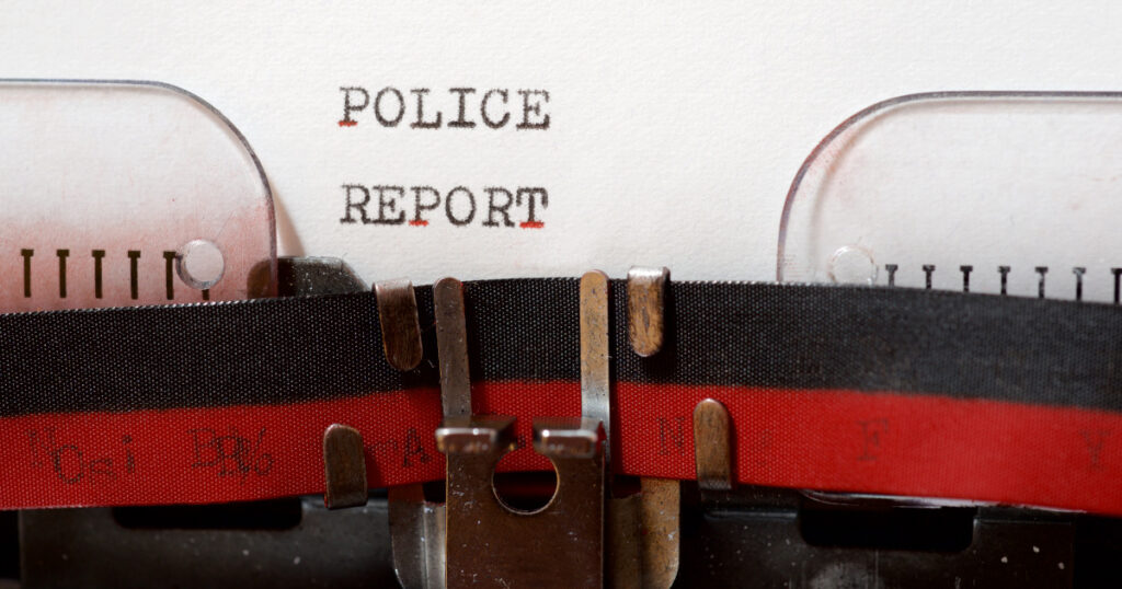 no police report after car or truck accident in Texas